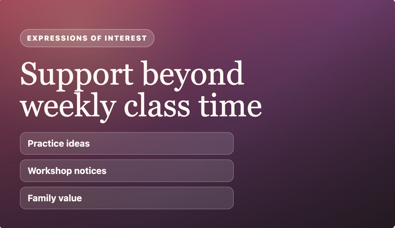 SDA Plus support beyond weekly class time graphic.